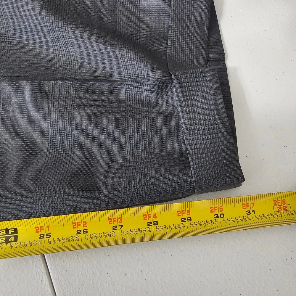 Yves Saint Laurent Double Breasted Suit 42R Gray Plaid Vintage Designer Business